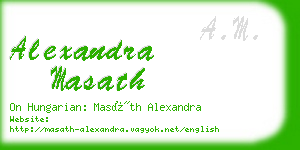 alexandra masath business card